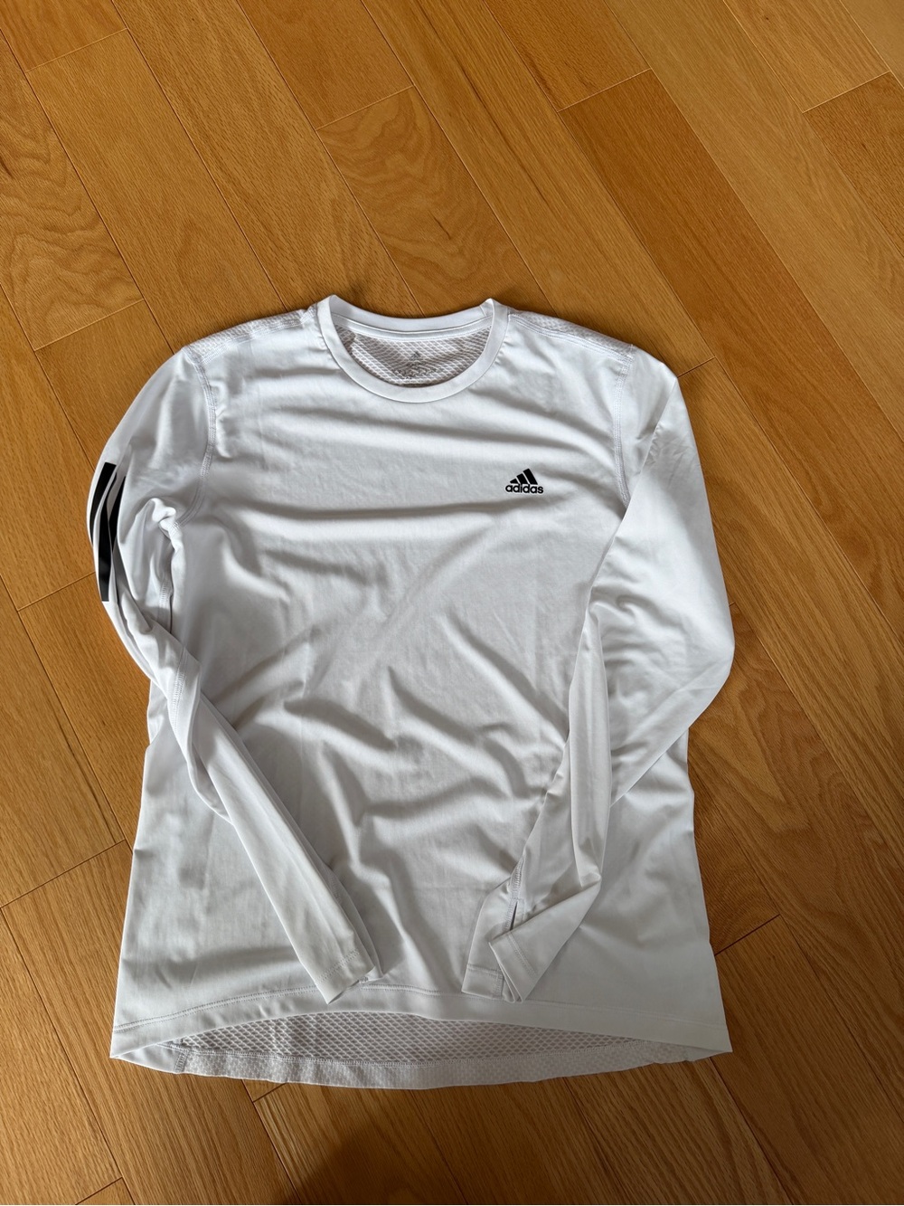 Adidas Women White Long-Sleeve Performance Shirt Running Medium